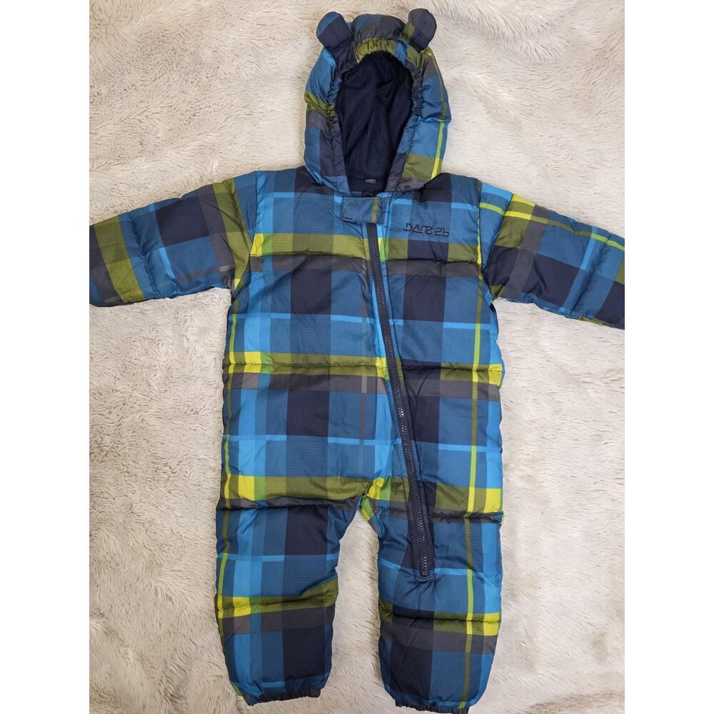 Dare 2B Childrens/Kids Bambino Skiing Snowsuit Blue Plaid Size 12-18 Months